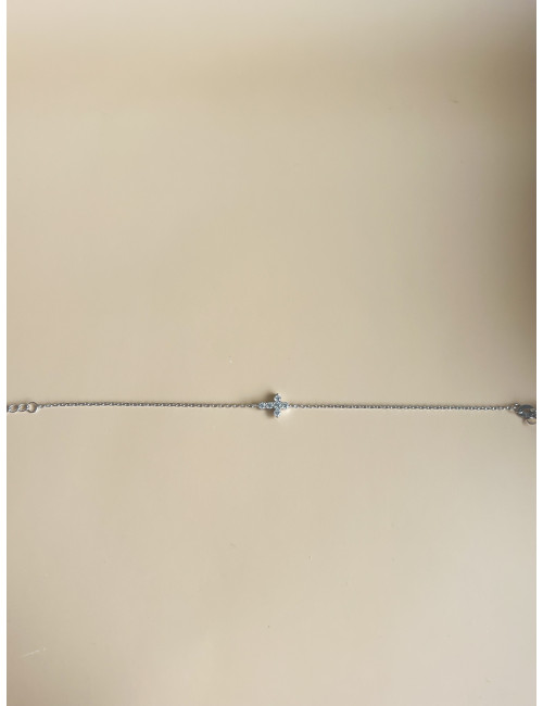 Pulseira Cruz Prata Dourada