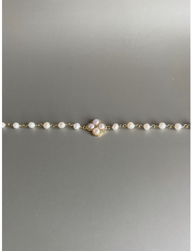 Pulseira Fancy Pearl Prata Dorada