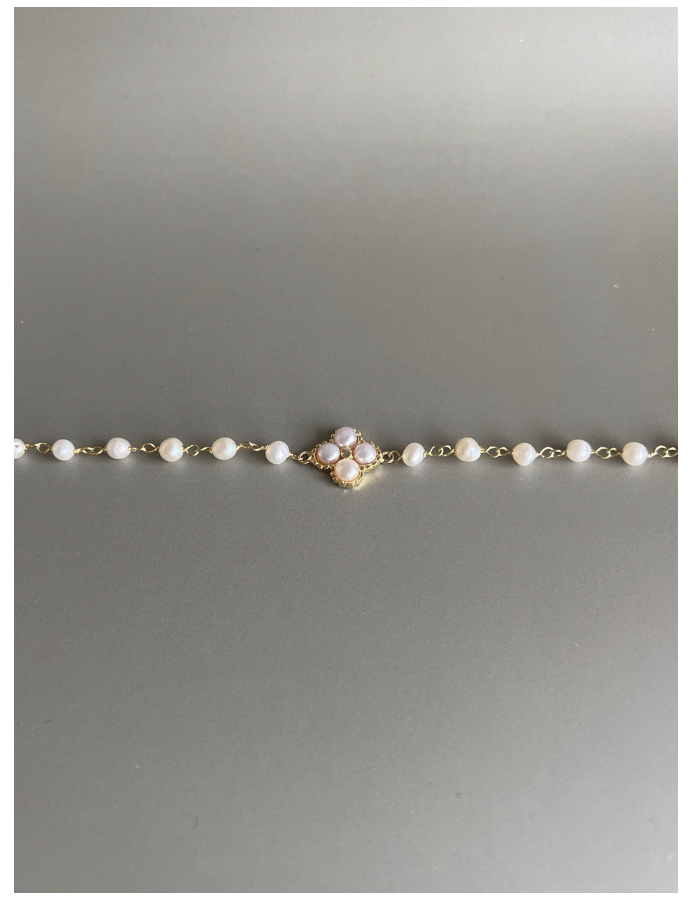 Pulseira Fancy Pearl Prata Dorada