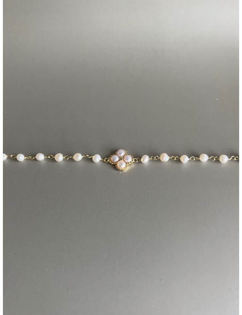 Pulseira Fancy Pearl Prata Dorada