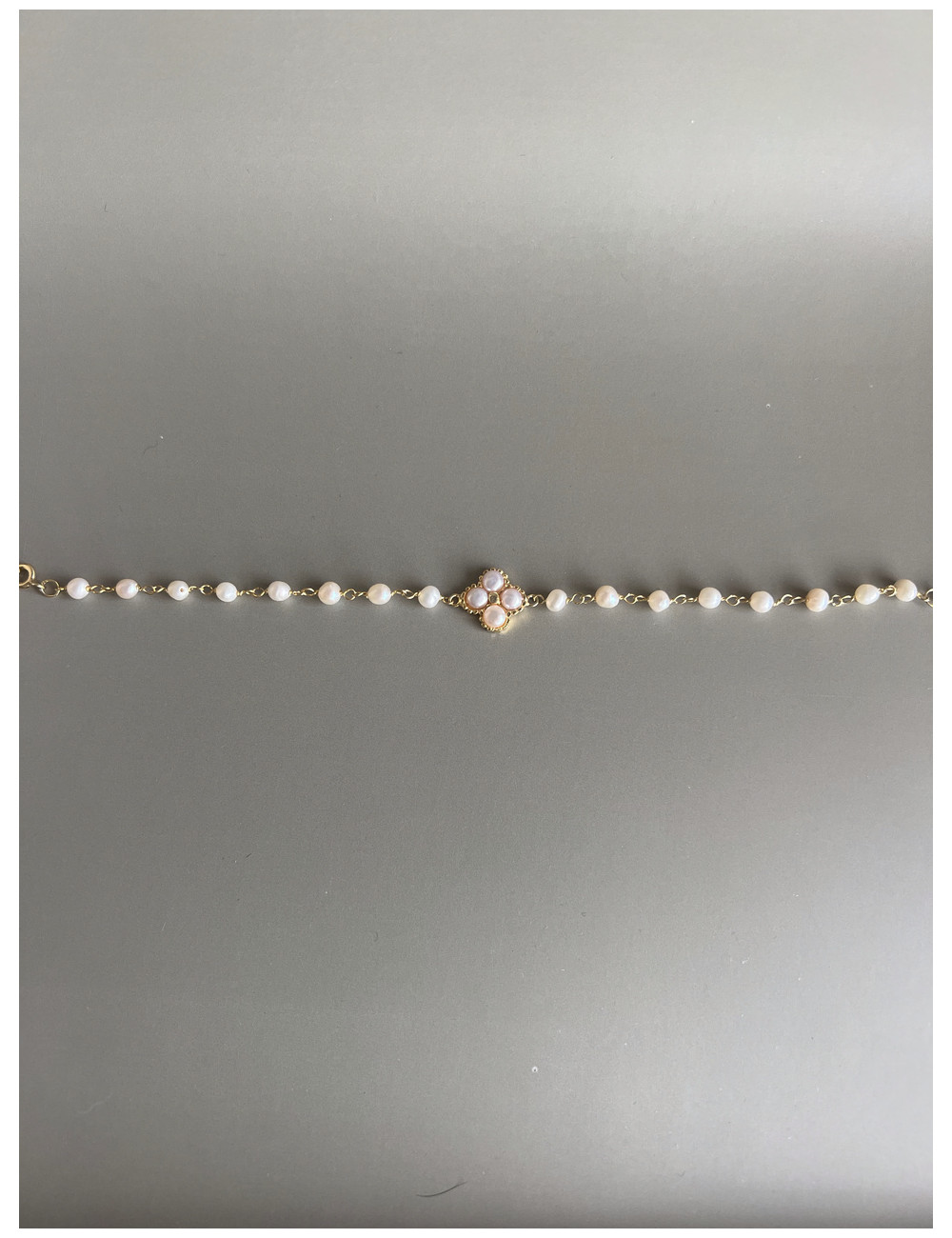 Pulseira Fancy Pearl Prata Dorada