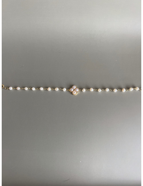 Pulseira Fancy Pearl Prata Dorada