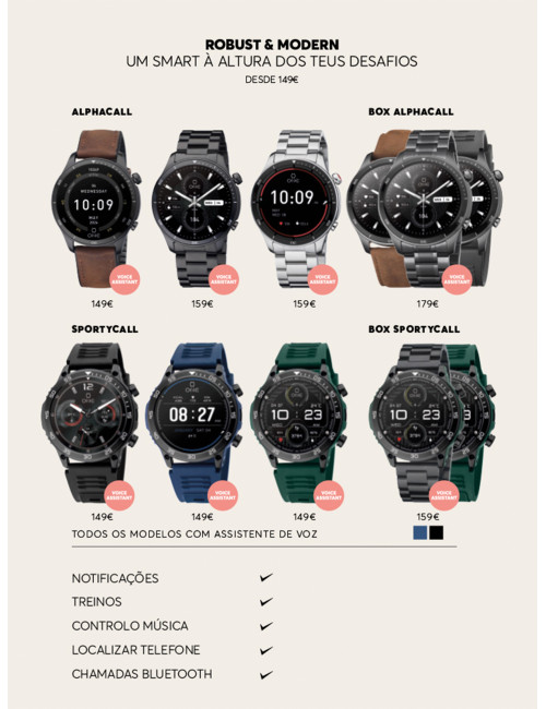 Box Smartwatch One Men SportyCall Blue