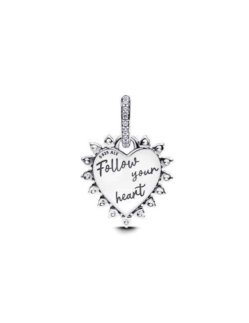 Conta Coração Flecha Giratória Pandora