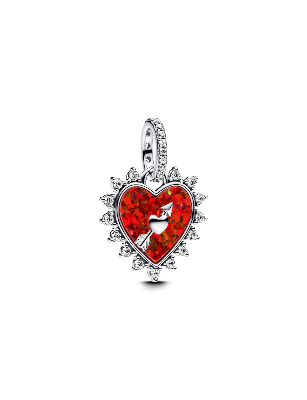 Conta Coração Flecha Giratória Pandora