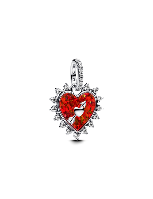 Conta Coração Flecha Giratória Pandora