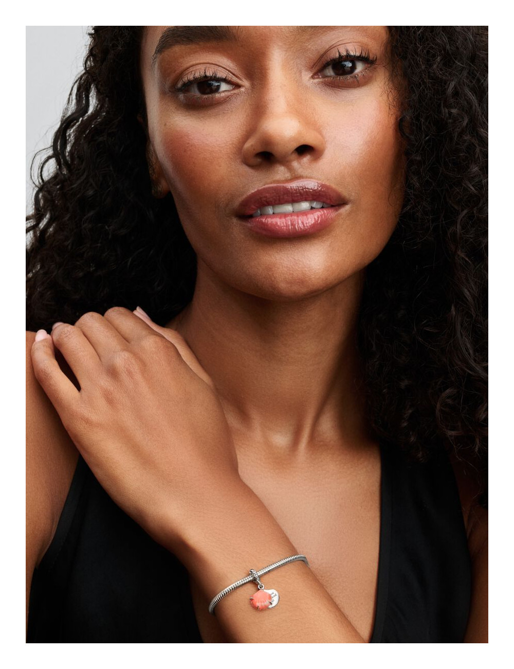 Conta Pendente Dupla Concha Coral Pandora