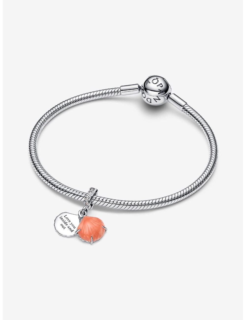 Conta Pendente Dupla Concha Coral Pandora