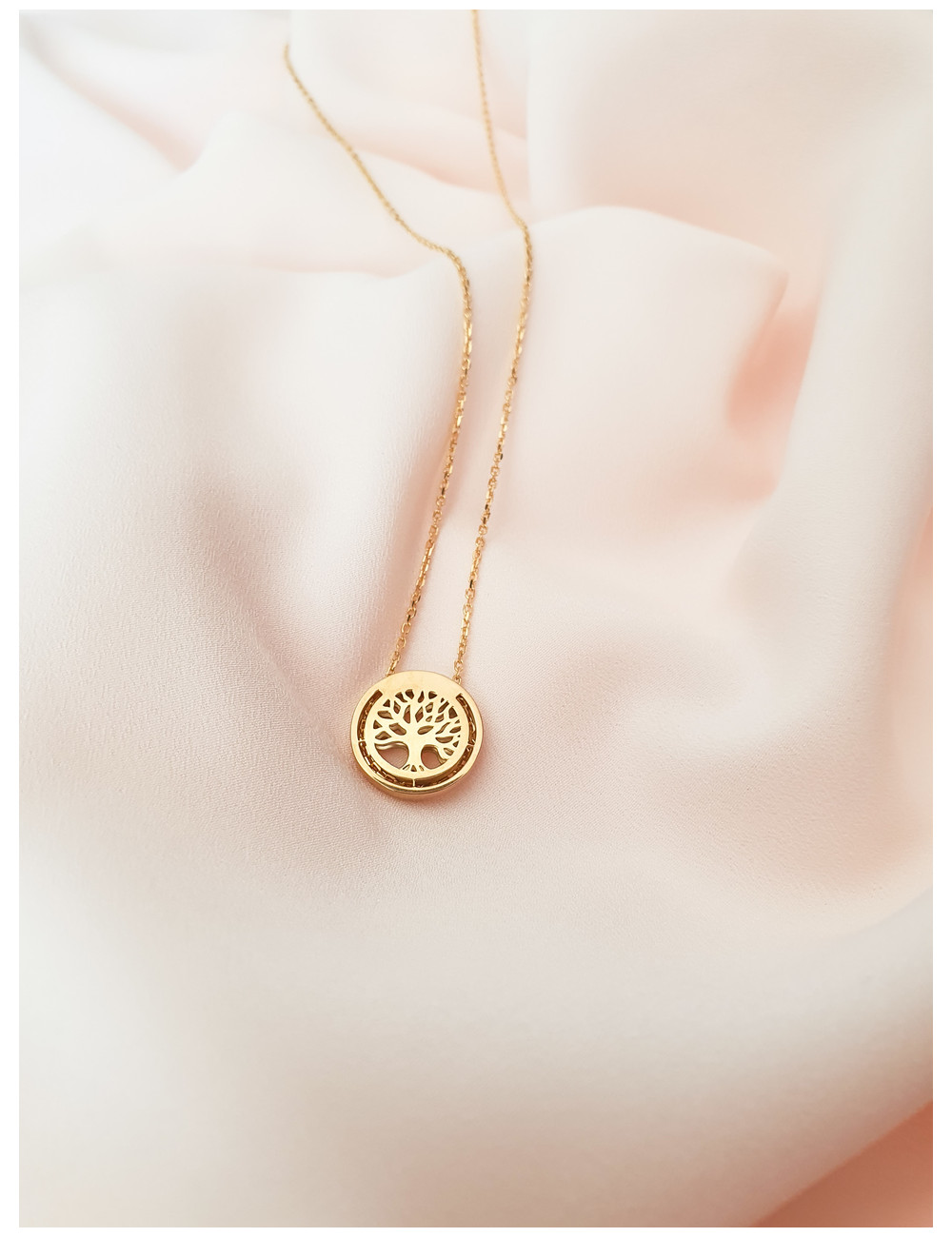 COLAR ÁRVORE DA VIDA PRATA DOURADA