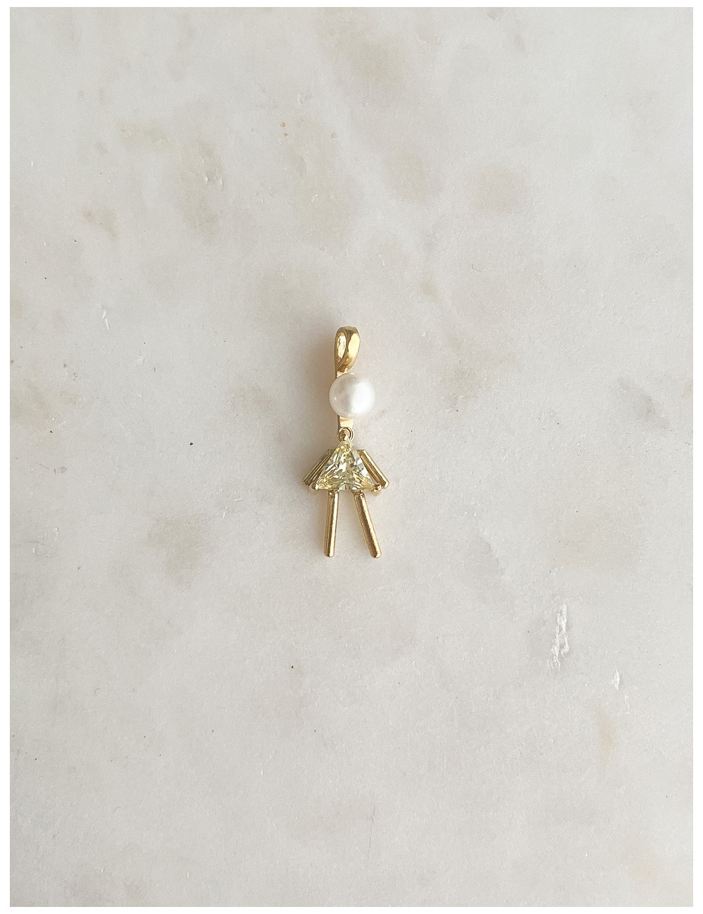 BERLOQUE MENINA TRIANG AMARELO PRATA DOURADA