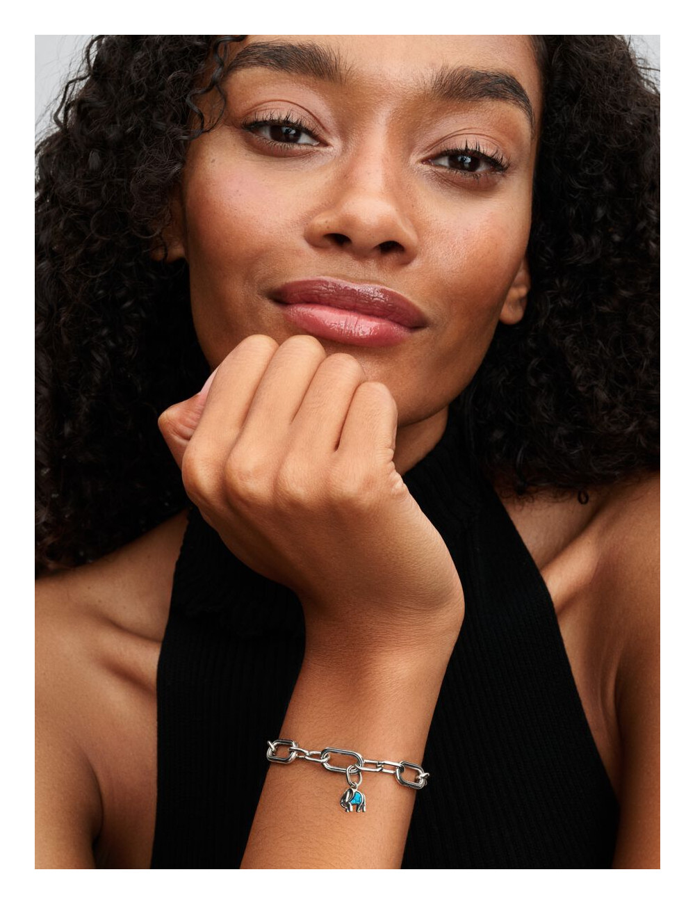 Mini Conta Pendente Elefante Turquesa Pandora