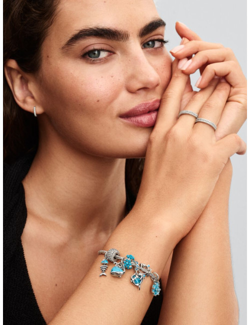 Conta Pendente Espinha de Peixe Turquesa Pandora