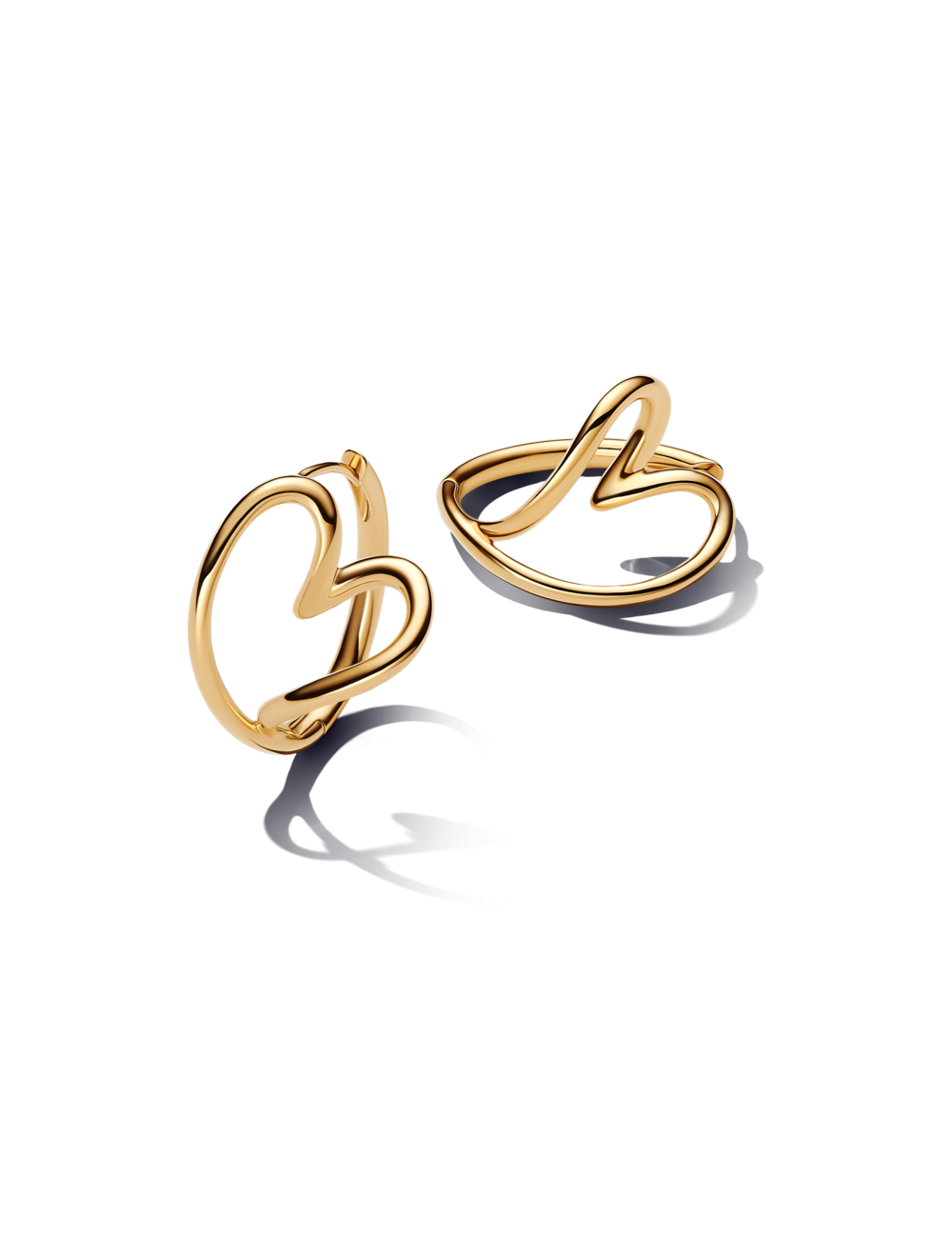 Brincos Coração Assimétrico Pandora