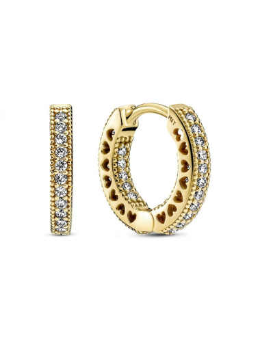 Argolas Pavé Heart Logo Pandora