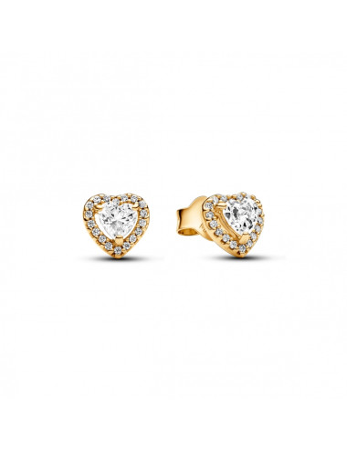 Brincos Sparkling Elevated Heart Pandora