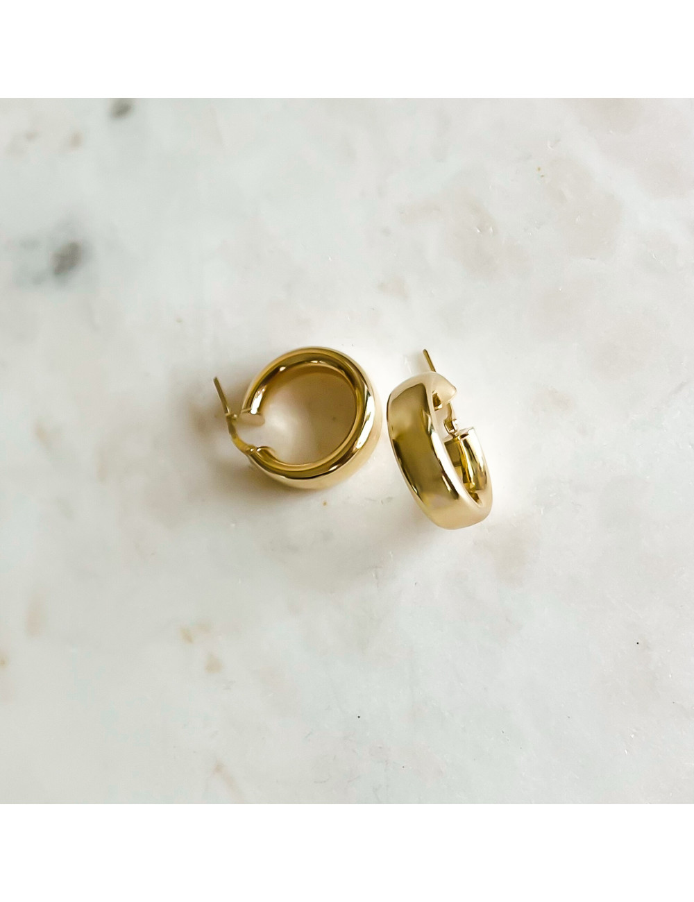 Argolas Bistro Prata Dourada