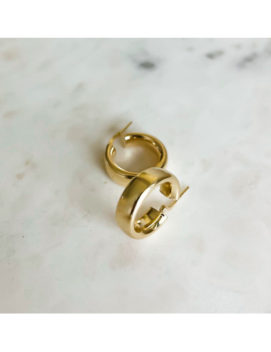 Argolas Bistro Prata Dourada