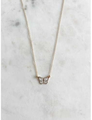 Colar Butterfly Prata dourada