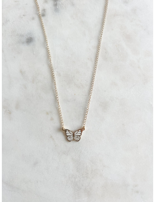 Colar Butterfly Prata dourada