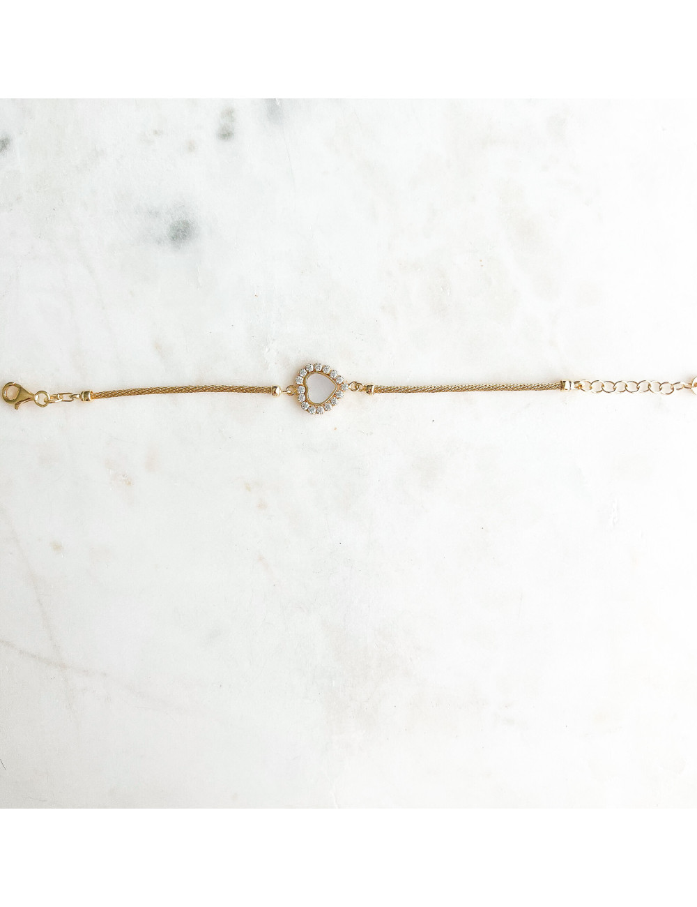 Pulseira Bordéus Prata Dourada