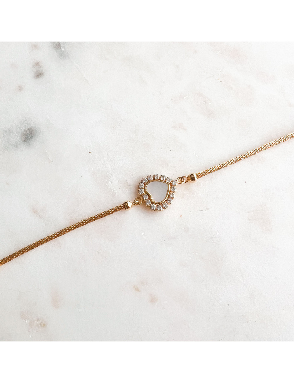 Pulseira Bordéus Prata Dourada