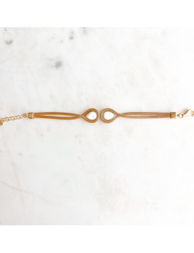 Pulseira Cannes Prata Dourada