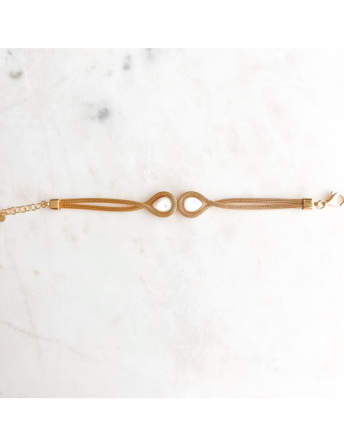 Pulseira Cannes Prata Dourada