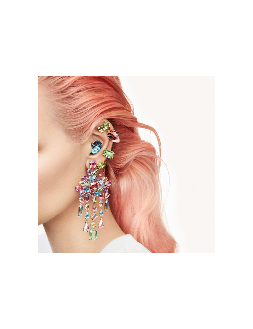 BRINCOS GEMA GREEN SWAROVSKI