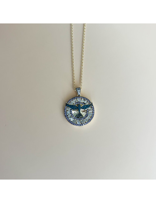 Colar Espirito Santo Prata Dourada