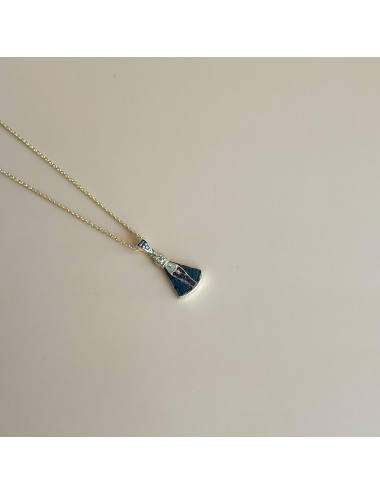 Colar Sra Aparecida Prata Dourada