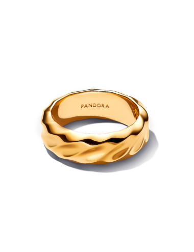 Anel Rippled Gold Pandora