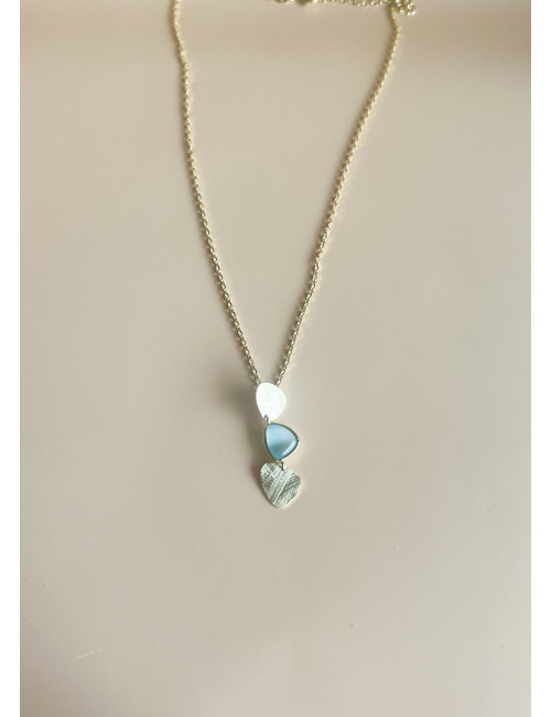 Colar Elegance Verde Prata Dourada