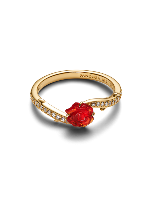 Anel Disney Beauty and Beast Rose Pandora