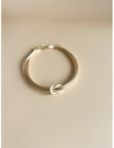 Pulseira Knot My Life Prata Dourada