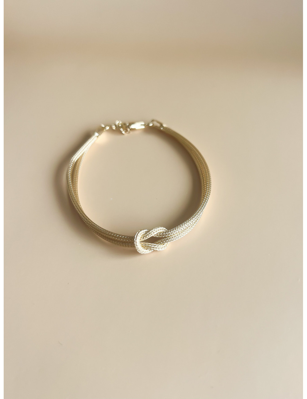 Pulseira Knot My Life Prata Dourada