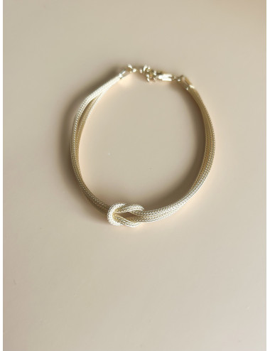 Pulseira Knot My Life Prata Dourada