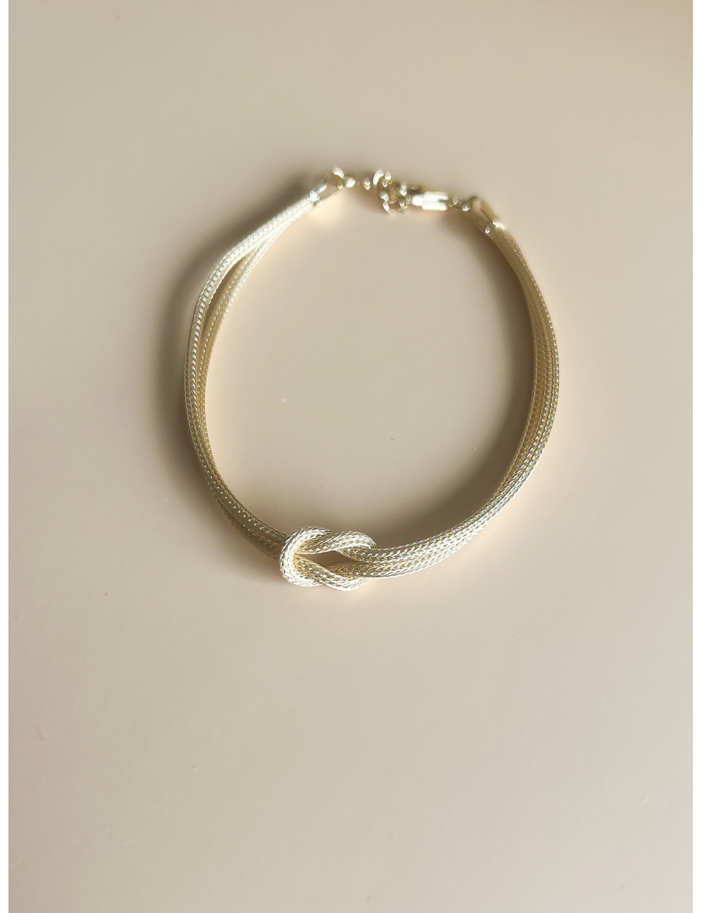 Pulseira Knot My Life Prata Dourada