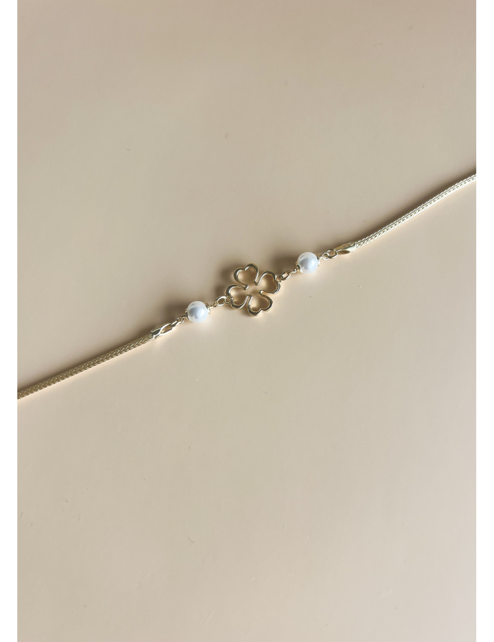 Pulseira Trevo Prata Dourada