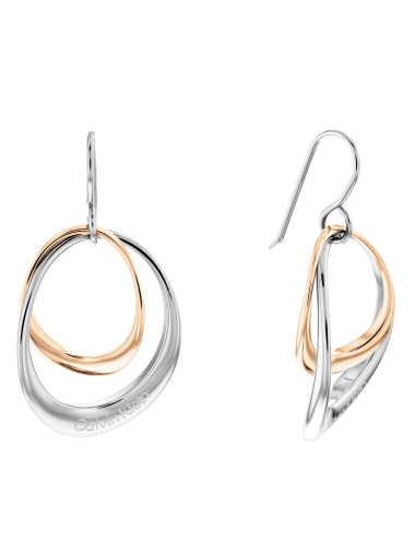 Brincos Warped Bicolor Calvin Klein