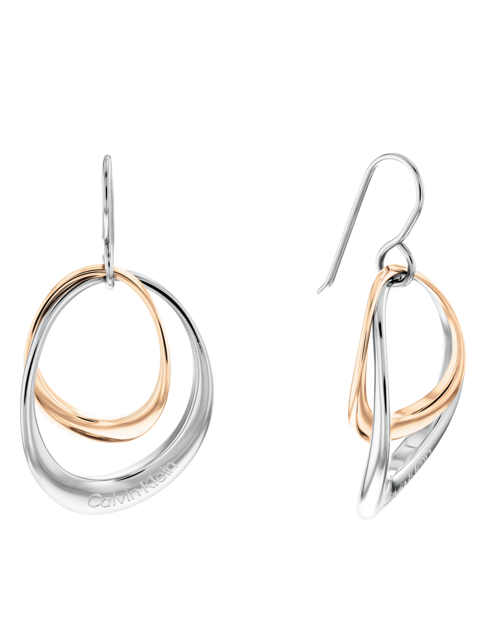 BRINCOS CK JEWELRY WARPED BICOLOR