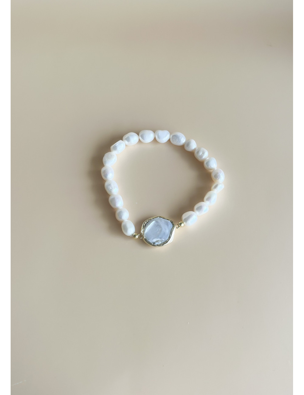 Pulseira Pérolas Prata Dourada