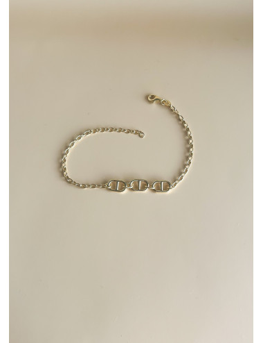 Pulseira Trio Prata Dourada