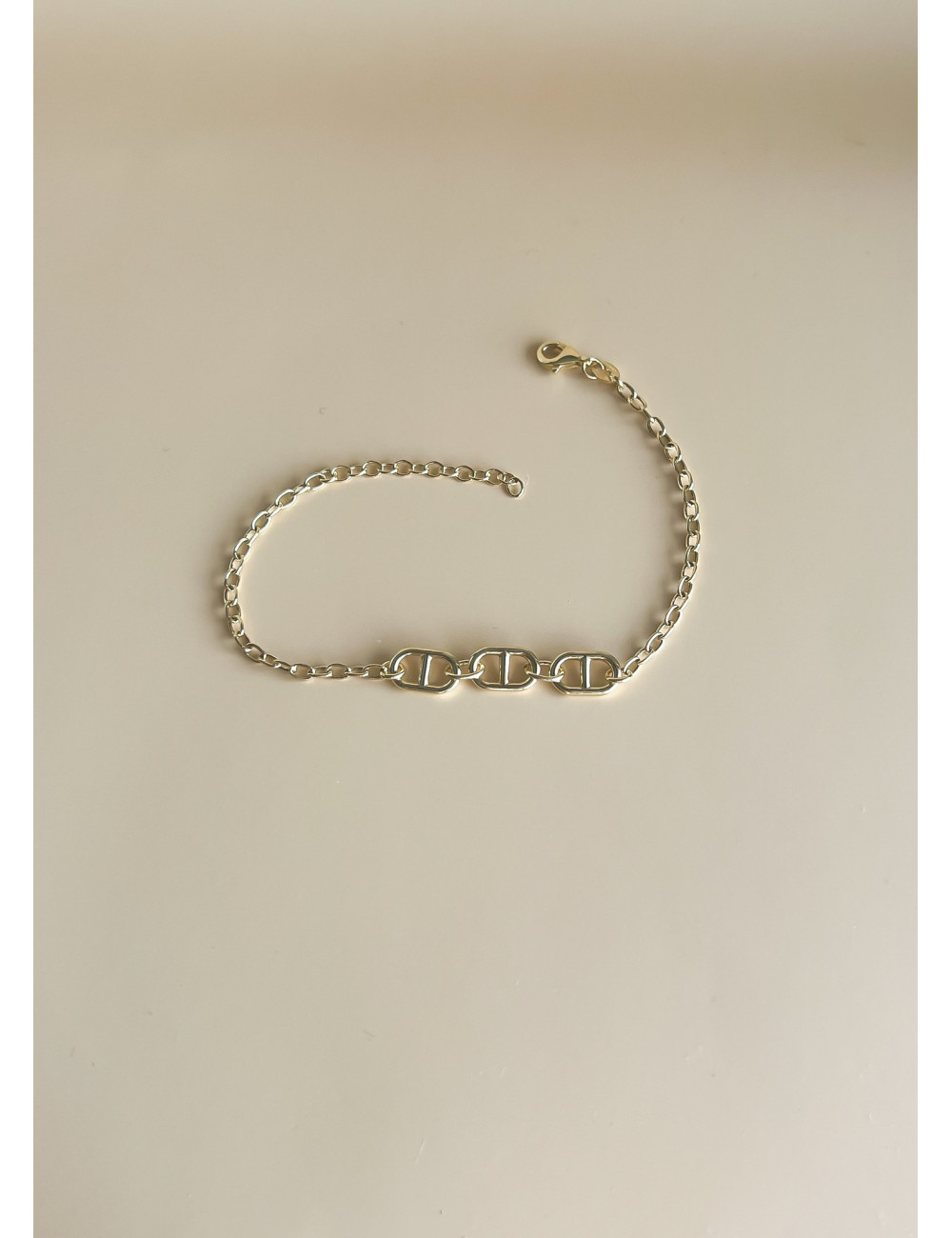 Pulseira Trio Prata Dourada