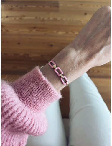 PULSEIRA EDEN ROSA PRATA DOURADA