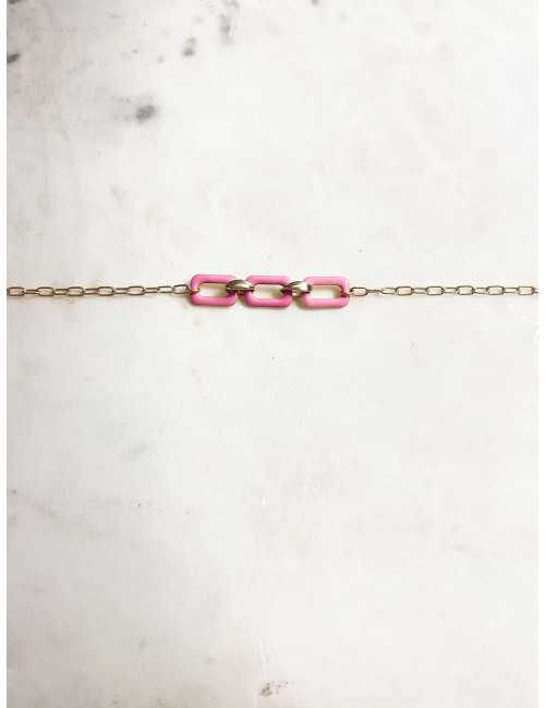 PULSEIRA EDEN ROSA PRATA DOURADA