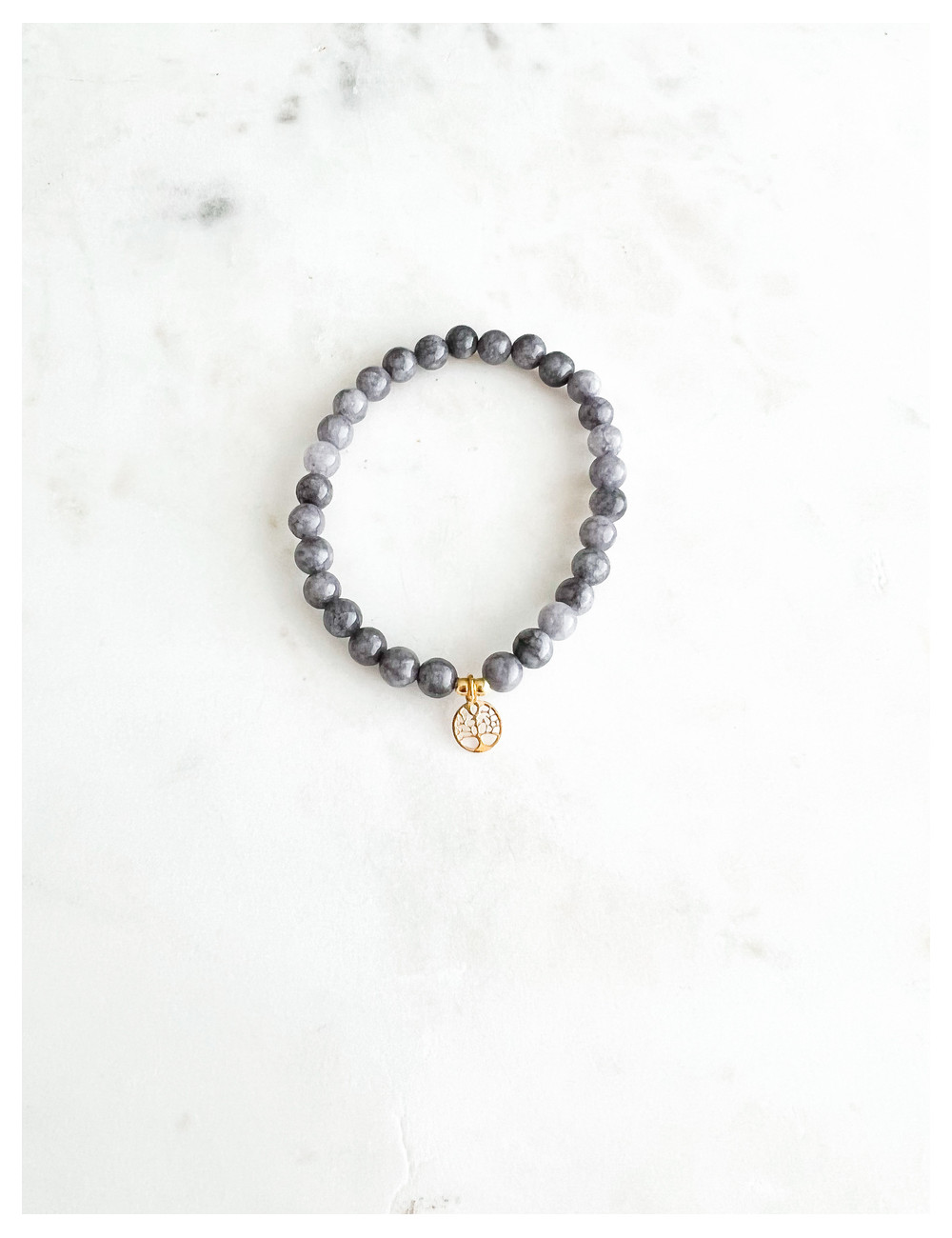 PULSEIRA PEDRAS CINZA ÁRVORE PRATA DOURADA