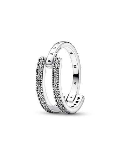 Anel Doble Band Pavé Pandora