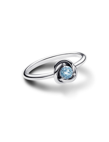 Anel Sea Aqua Blue Eternity Circle Pandora