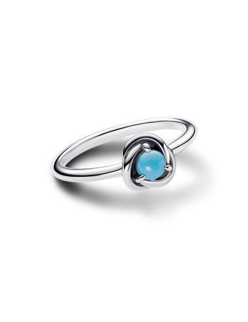 Anel Turquoise Blue Eternity Circle Pandora