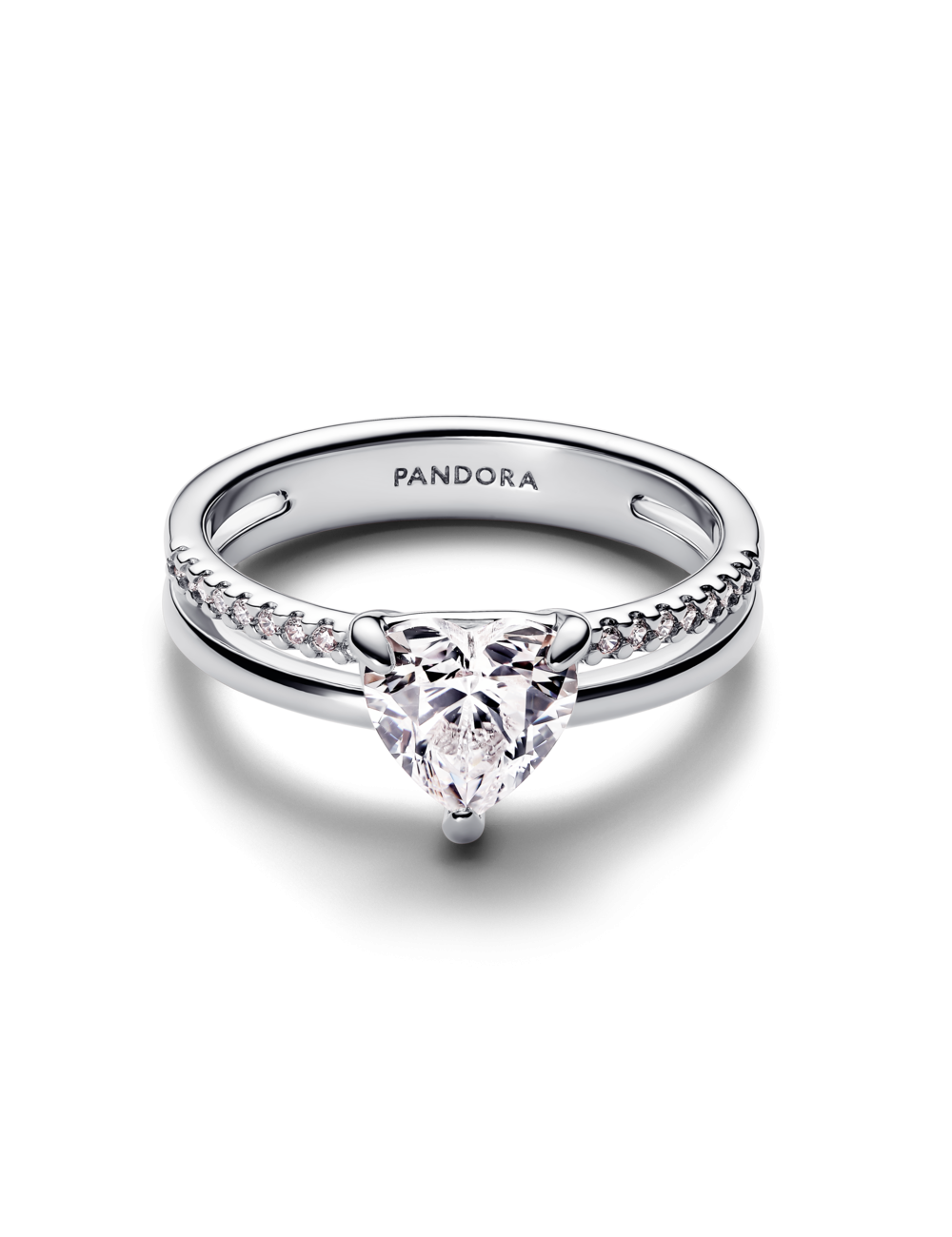 Anel Coração de Aro Duplo Pandora